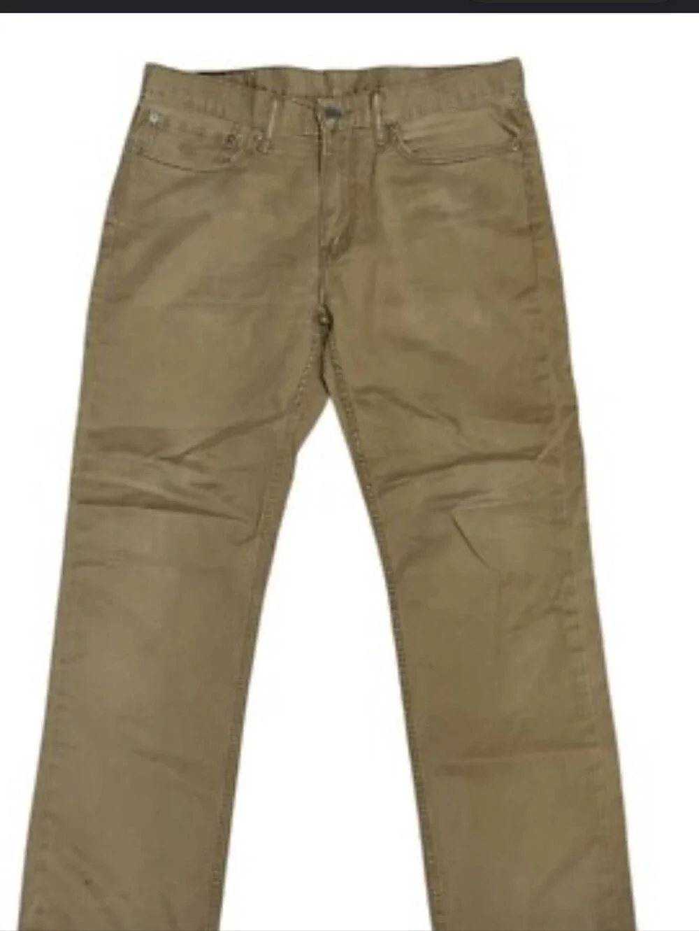 Levi's Men's Straight Jean Pants in Khaki Green 100% Cotton 33×32
